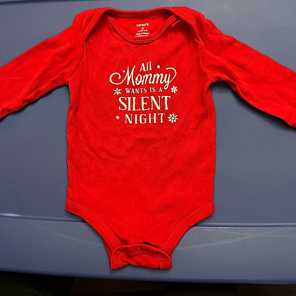 Carters Christmas Bodysuit Size 9 Months